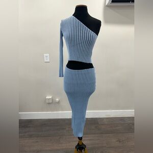 Baby blue set stretch